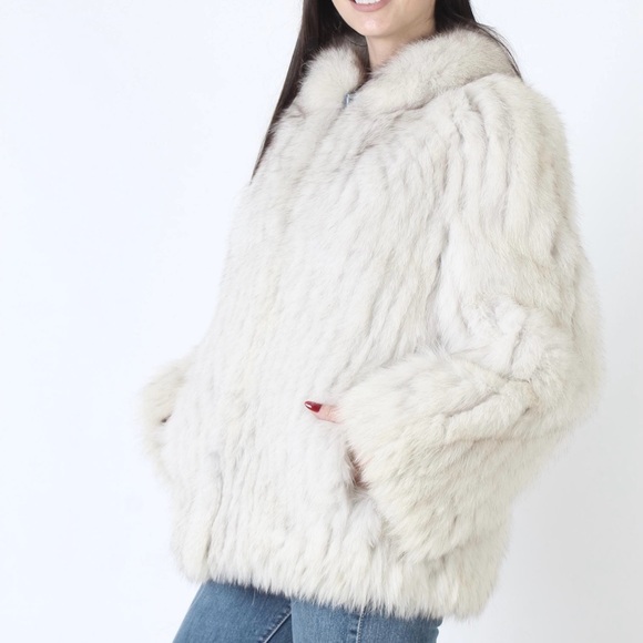 Vintage Saga Blue Fox Fur Coat - Picture 4 of 8